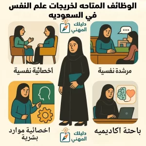 ما هي الوظائف المتاحة لتخصص علم النفس في السعودية للبنات؟