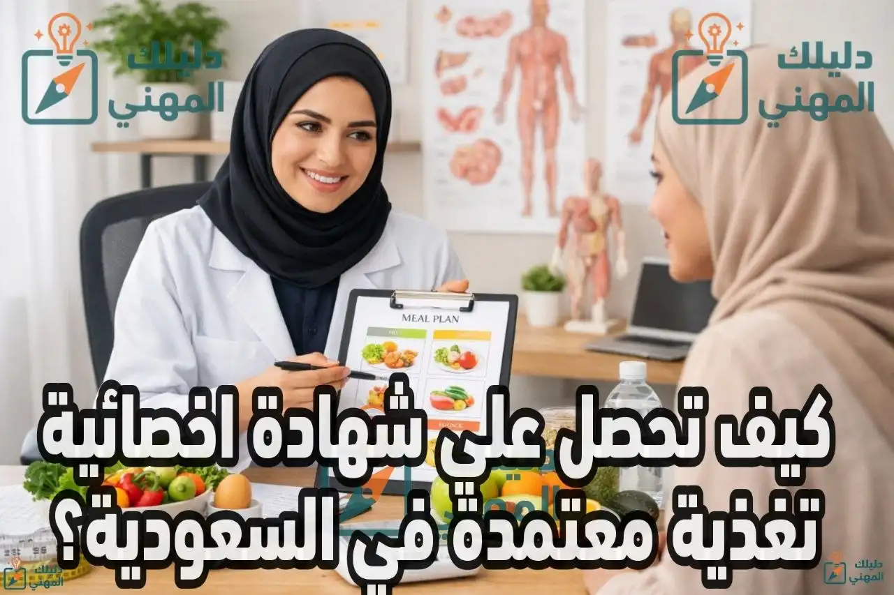 كيف تحصل علي شهادة اخصائية تغذية معتمدة في السعودية 2026 ؟