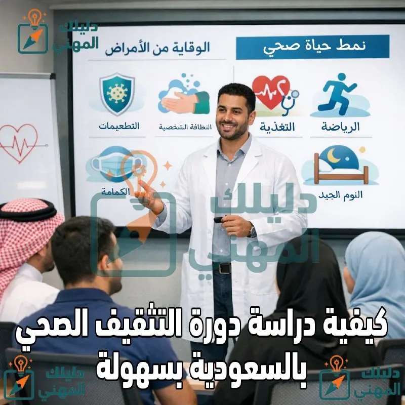 كيفية دراسة دورة التثقيف الصحي بالسعودية بسهولة 1447 هـ ؟